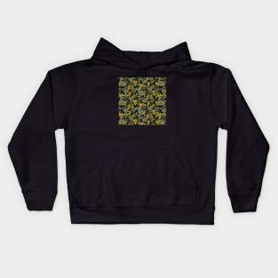 Florence wildflowers- black Kids Hoodie